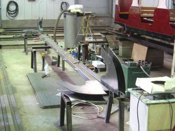 New spillway bridge being fabricated in the FSMR workshops at Stapleford